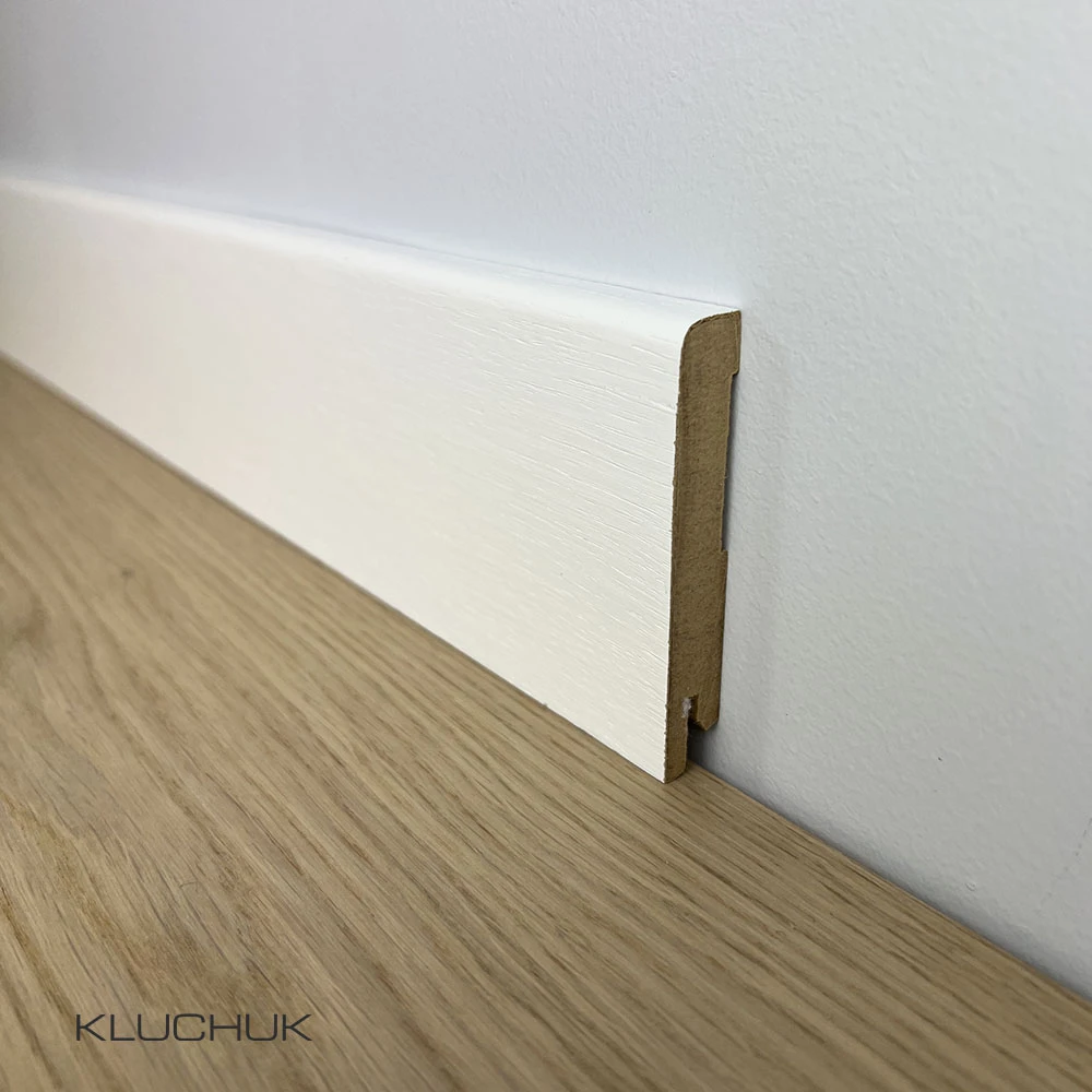 [woo:2013] Плінтус МДФ шпонований Дуб Білий 80х12х2000 мм MDF-D8001